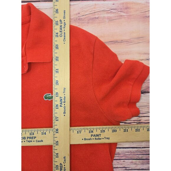 Lacoste Boys Slim Fit Polo Large Orange Cotton - Picture 8 of 8